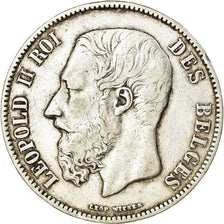 Coin, Belgium, Leopold II, 5 Francs, 5 Frank, 1871, VF(30-35), Silver, KM:24