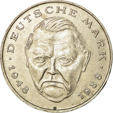 Coin, GERMANY - FEDERAL REPUBLIC, 2 Mark, 1989, Stuttgart, AU(50-53)