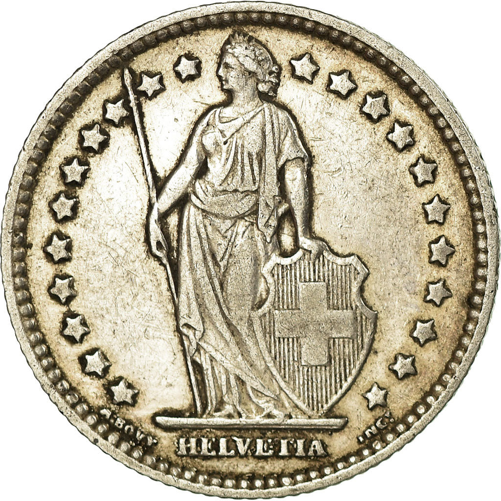 Coin, Switzerland, Franc, 1887, Bern, EF(40-45), Silver, KM:24