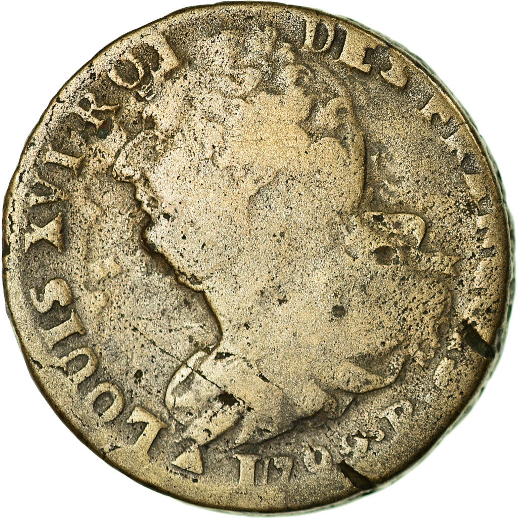 Moneta, Francja, 2 sols françois, 2 Sols, 1792, Orléans, VF(20-25), Bronze