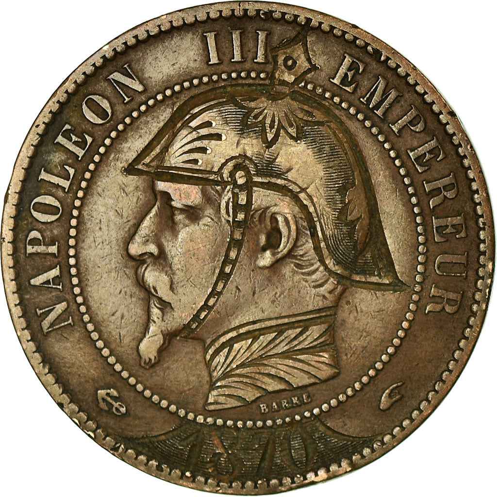 Coin, France, Napoléon III,10 Centimes, 1870, Paris, Satirique, EF(40-45),Bronze