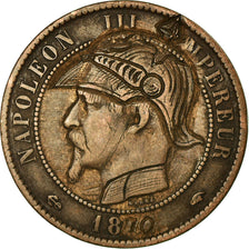 Coin, France, Napoléon III,10 Centimes, 1870, Paris, Satirique, EF(40-45),Bronze