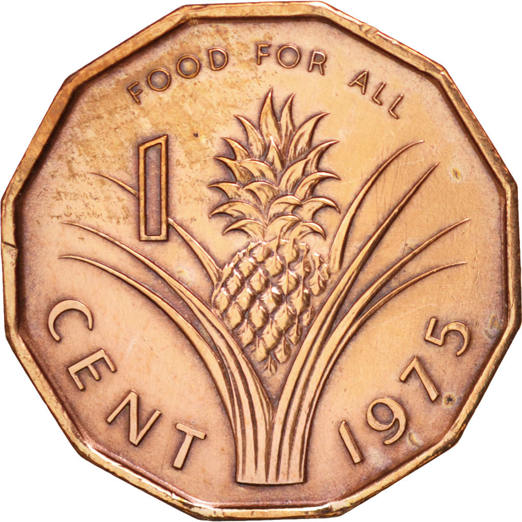 SWAZILAND, Cent, 1975, British Royal Mint, KM #21, AU(55-58), Bronze, 18.3, 2.03