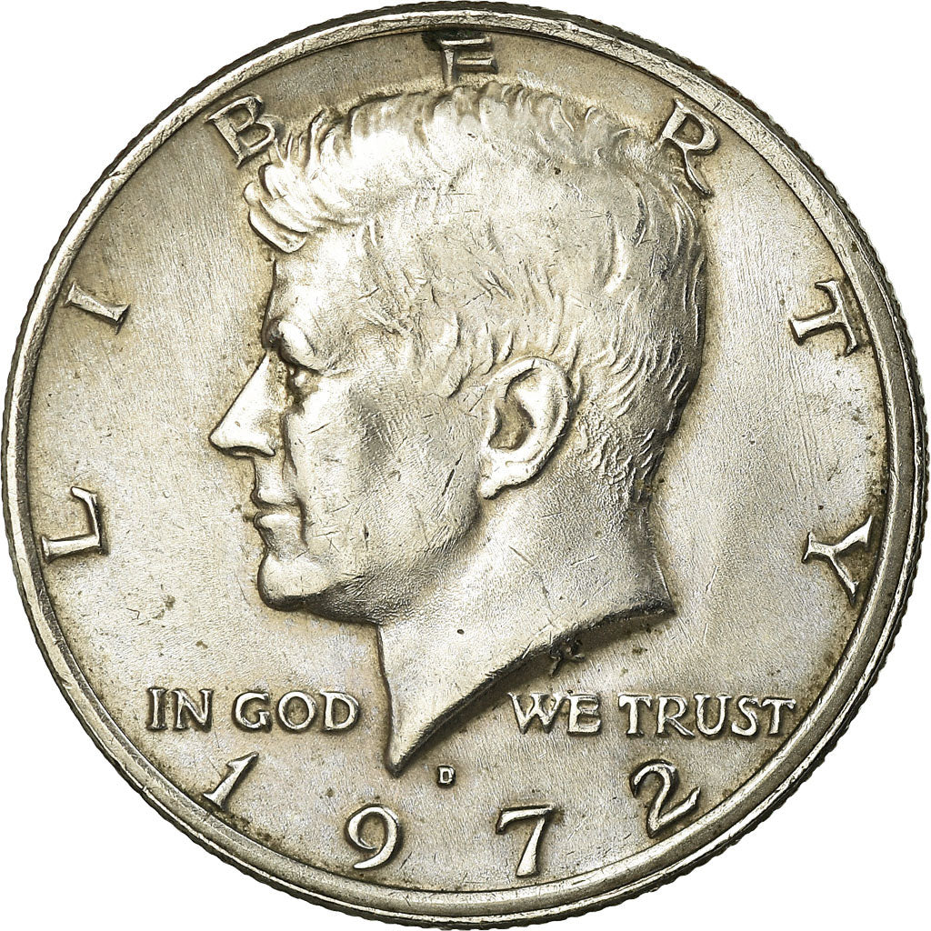 Coin, United States, Kennedy Half Dollar, 1972, Denver, AU(55-58), KM 202b