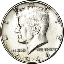 Coin, United States, Kennedy Half Dollar, 1964, Denver, AU(55-58), KM 202