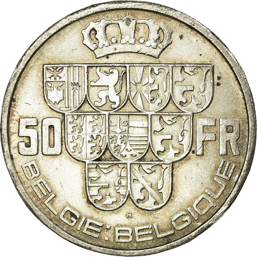 Coin, Belgium, 50 Francs, 50 Frank, 1940, EF(40-45), Silver, KM:122.1