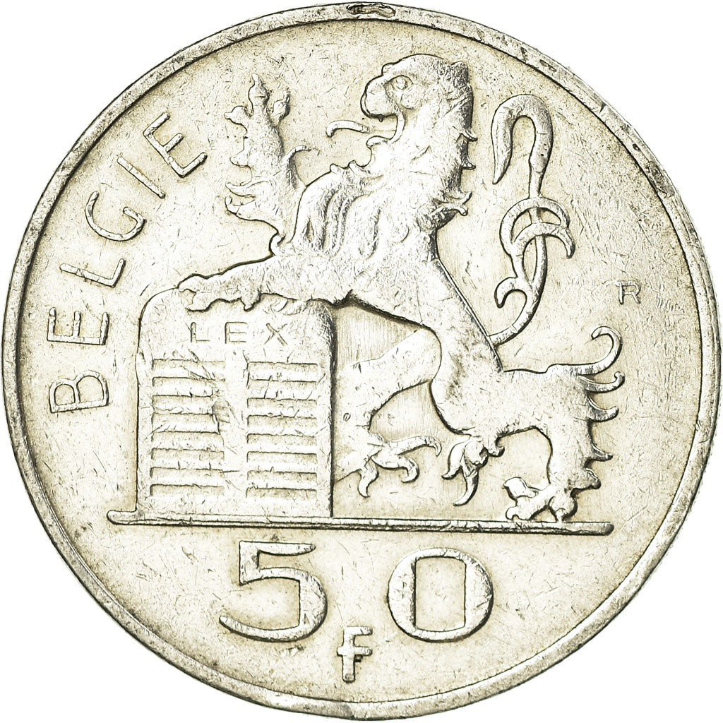 Coin, Belgium, 50 Francs, 50 Frank, 1948, EF(40-45), Silver, KM:137