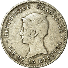 Moneta, Reunion, 50 Centimes, 1896, VF(30-35), Miedź-Nikiel, KM:4, Lecompte:41