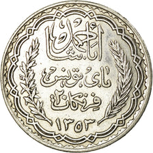 Monnaie, Tunisie, Ahmad Pasha Bey, 20 Francs, 1934, Paris, TTB, Argent, KM:263