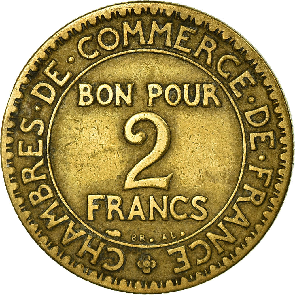 Monnaie, France, Chambre de commerce, 2 Francs, 1926, Paris, TB+