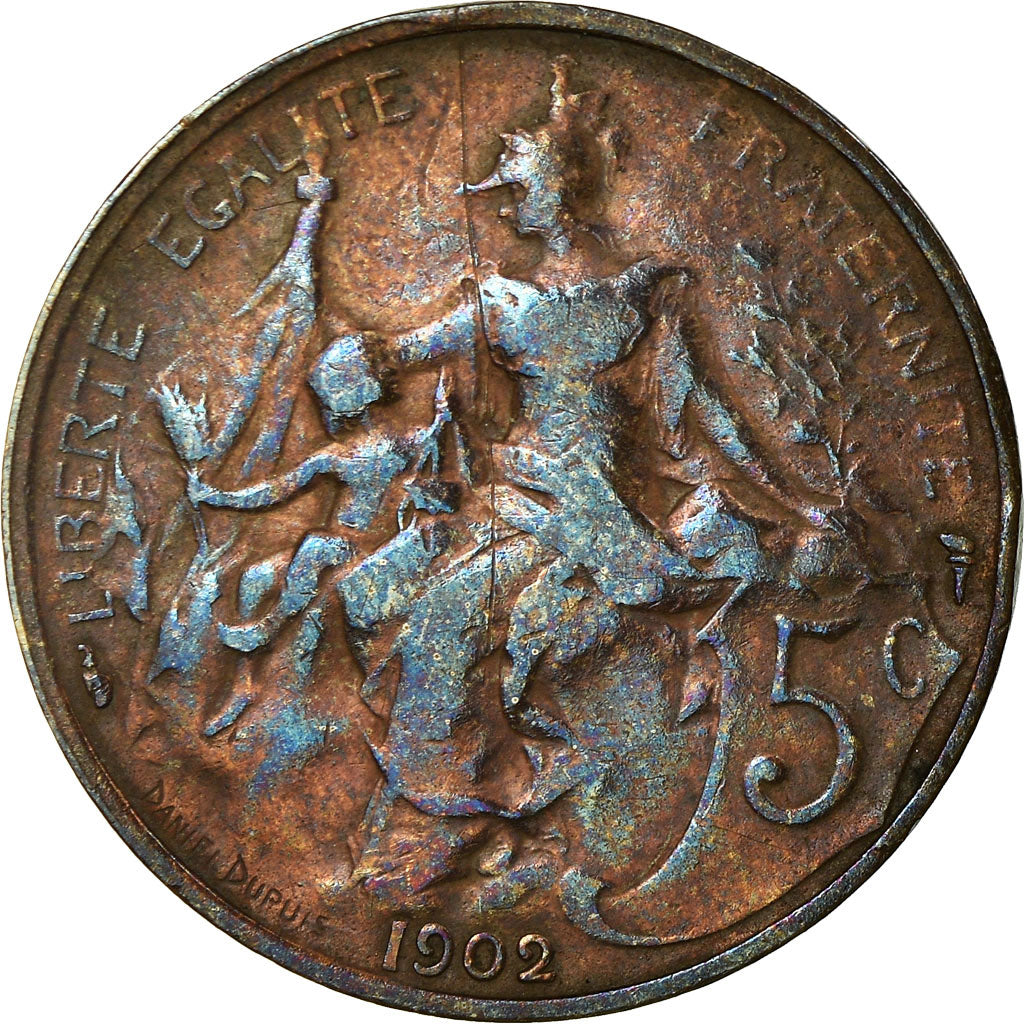 Coin, France, Dupuis, 5 Centimes, 1902, Paris, EF(40-45), Bronze, KM:842