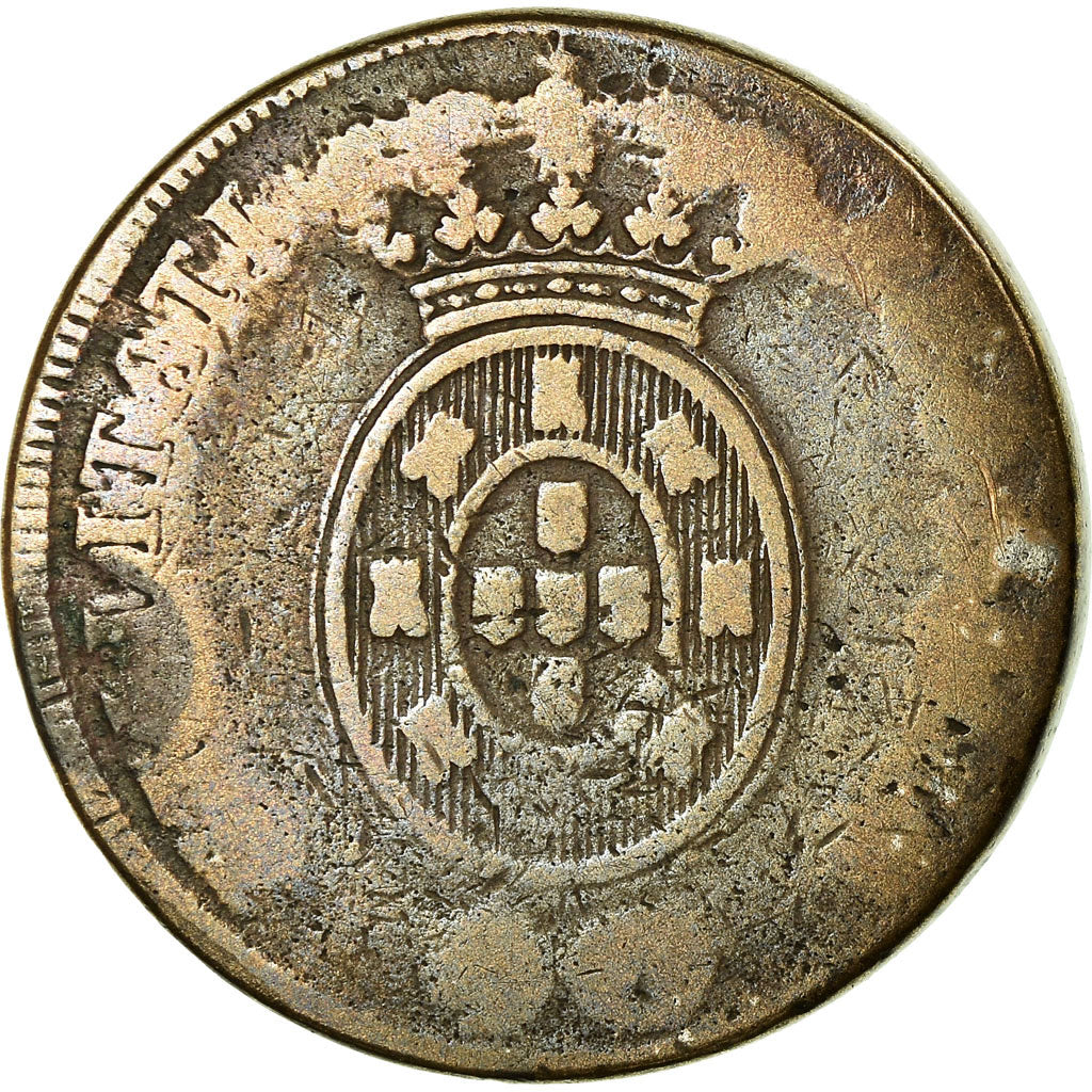 Coin, Portugal, Pedro IV, 40 Reis, Pataco, 1827, VF(20-25), Bronze, KM:373