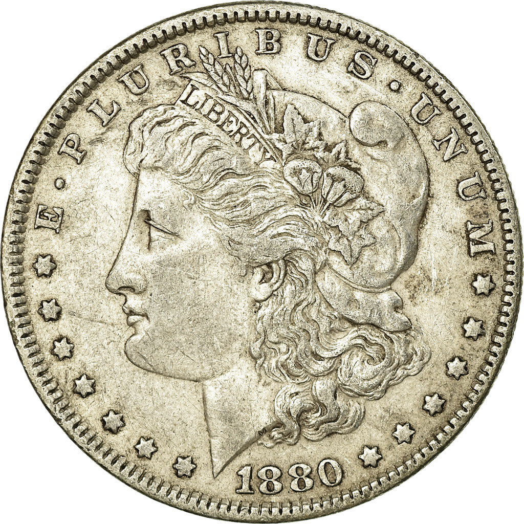 Coin, United States, Morgan Dollar, 1880, Philadelphia, EF(40-45), KM 110