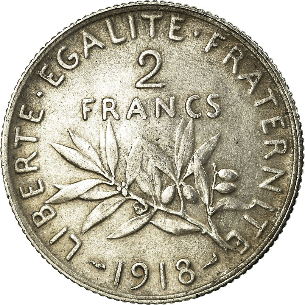 Monnaie, France, Semeuse, 2 Francs, 1918, Paris, TTB, Argent, Gadoury:770