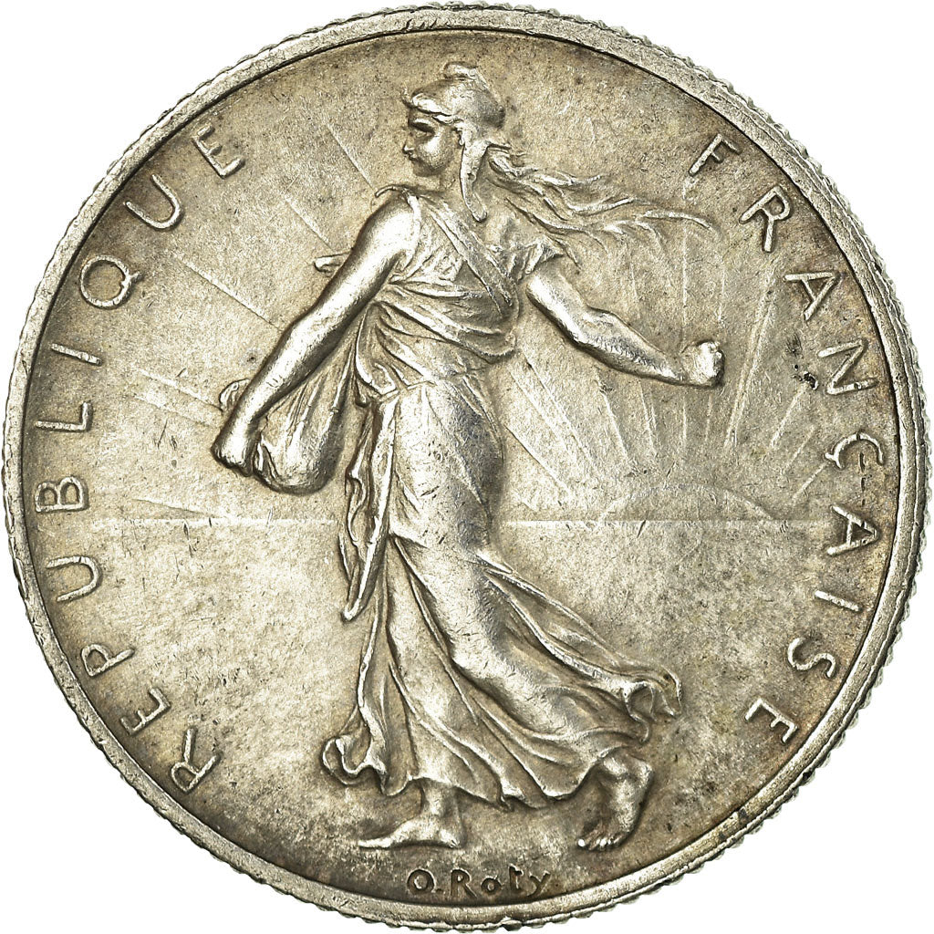 Coin, France, Semeuse, 2 Francs, 1917, Paris, EF(40-45), Silver, KM:845.1