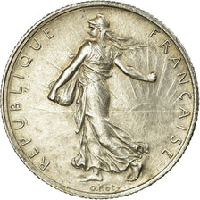 Coin, France, Semeuse, 2 Francs, 1917, Paris, AU(50-53), Silver, KM:845.1