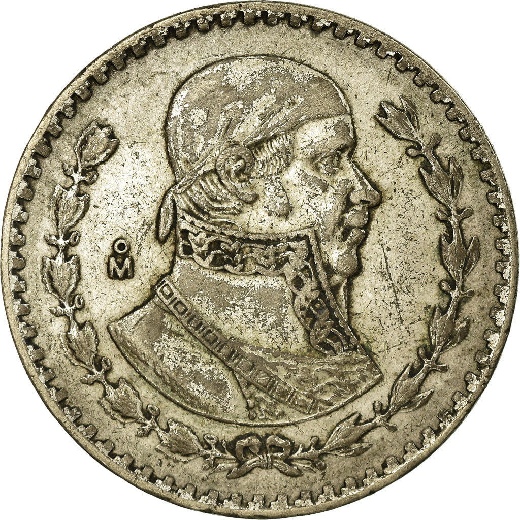 Moneda, México, Peso, 1964, Mexico City, MBC+, Plata, KM:459