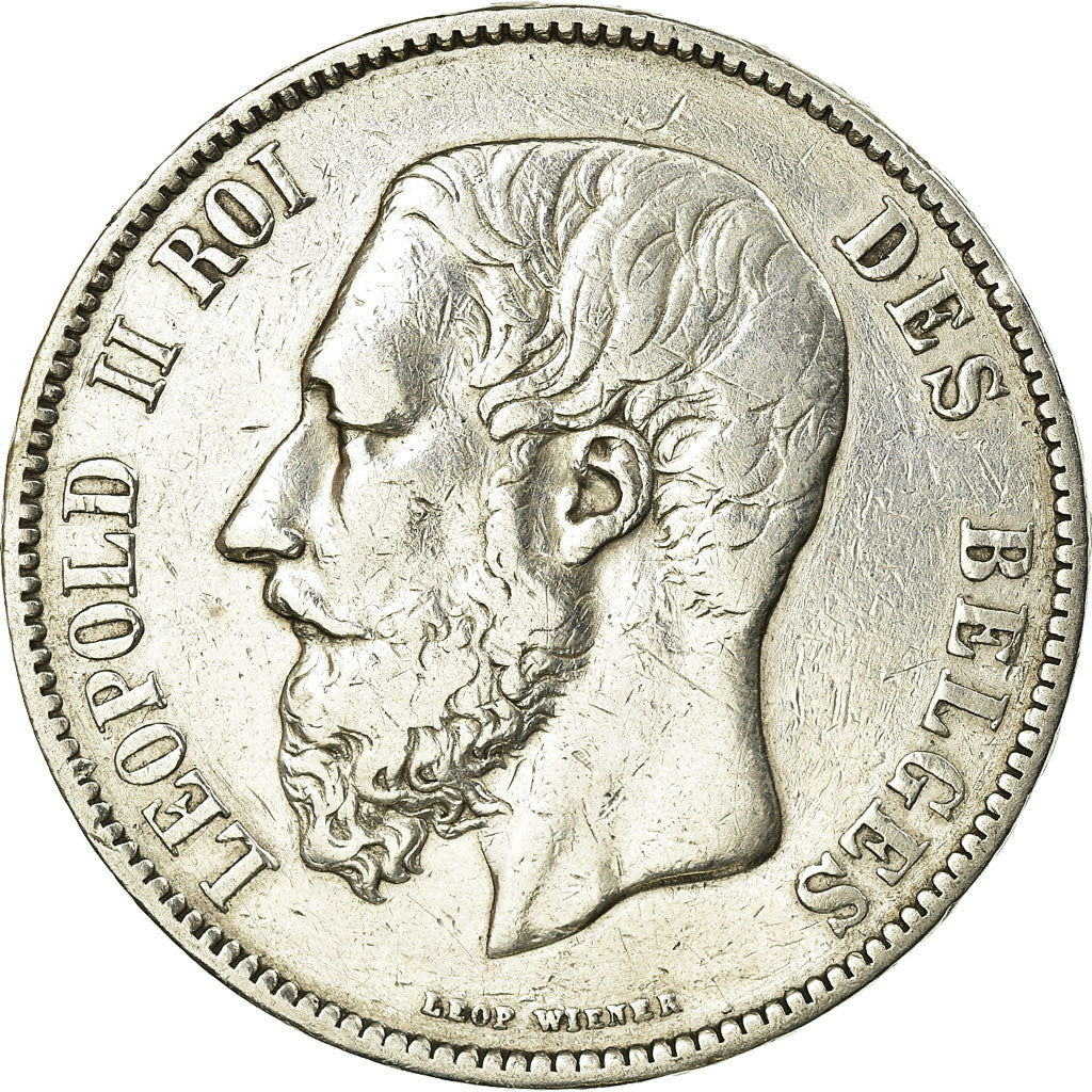 Coin, Belgium, Leopold II, 5 Francs, 5 Frank, 1870, EF(40-45), Silver, KM:24
