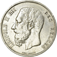 Coin, Belgium, Leopold II, 5 Francs, 5 Frank, 1870, EF(40-45), Silver, KM:24