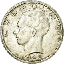 Münze, Belgien, 50 Francs, 50 Frank, 1940, SS, Silber, KM:122.1