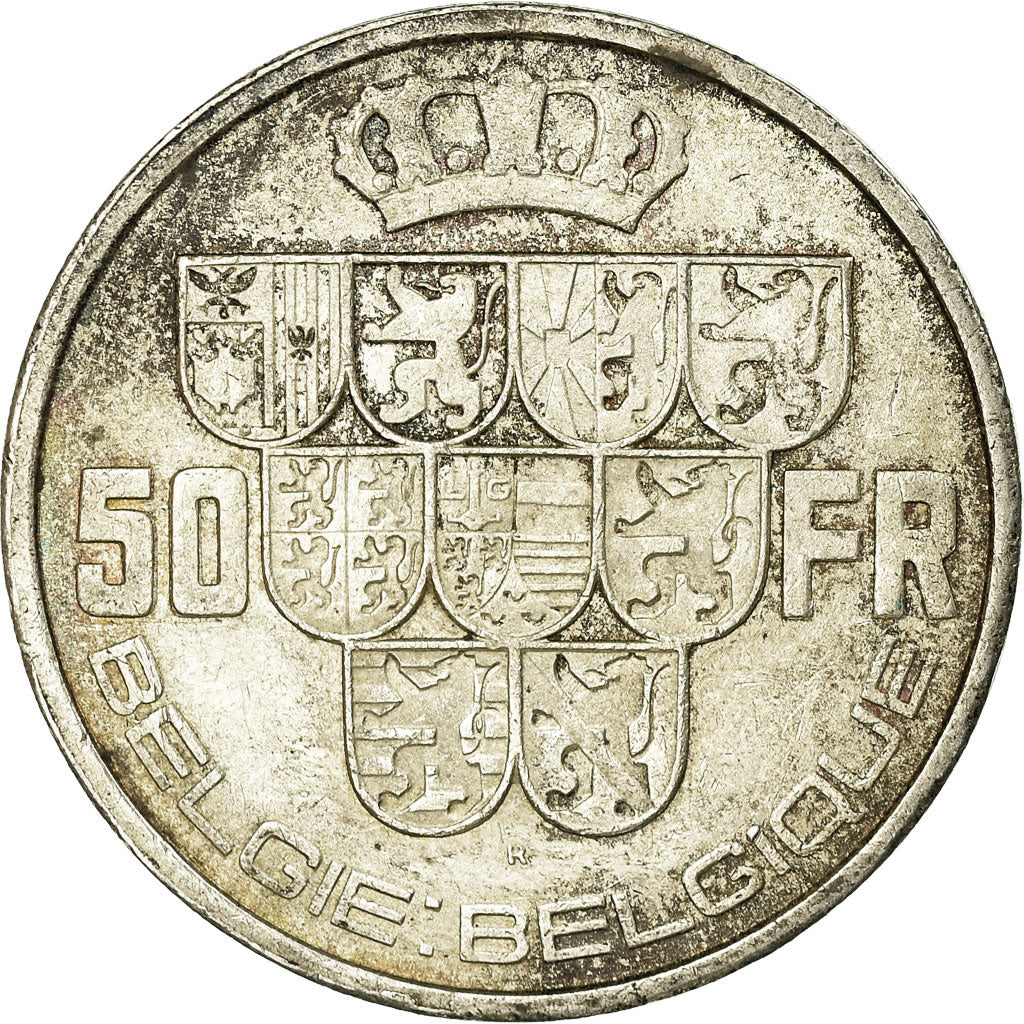 Coin, Belgium, 50 Francs, 50 Frank, 1940, EF(40-45), Silver, KM:122.1