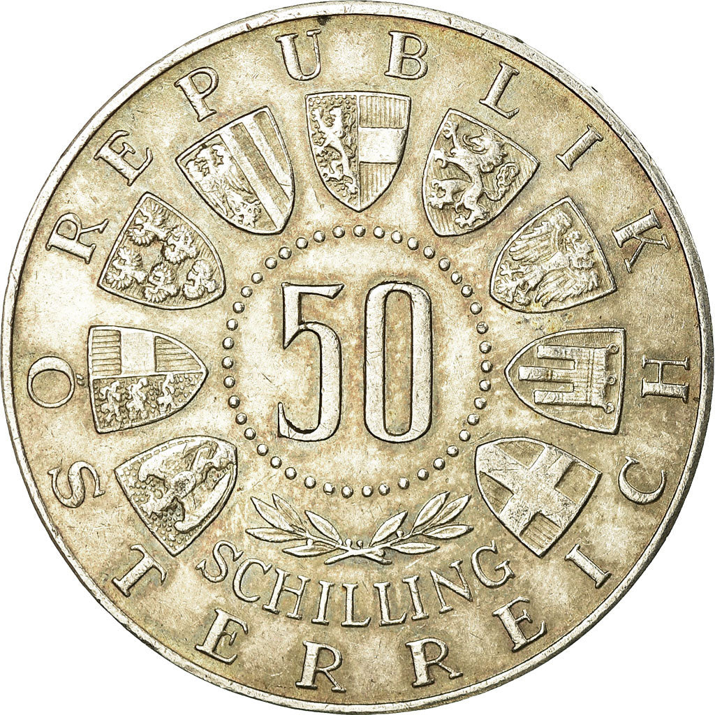 Moneda, Austria, 50 Schilling, 1964, MBC, Plata, KM:2896