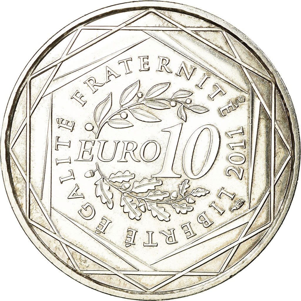 France, 10 Euro, 2011, AU(55-58), Silver, Gadoury:EU450, KM:1745