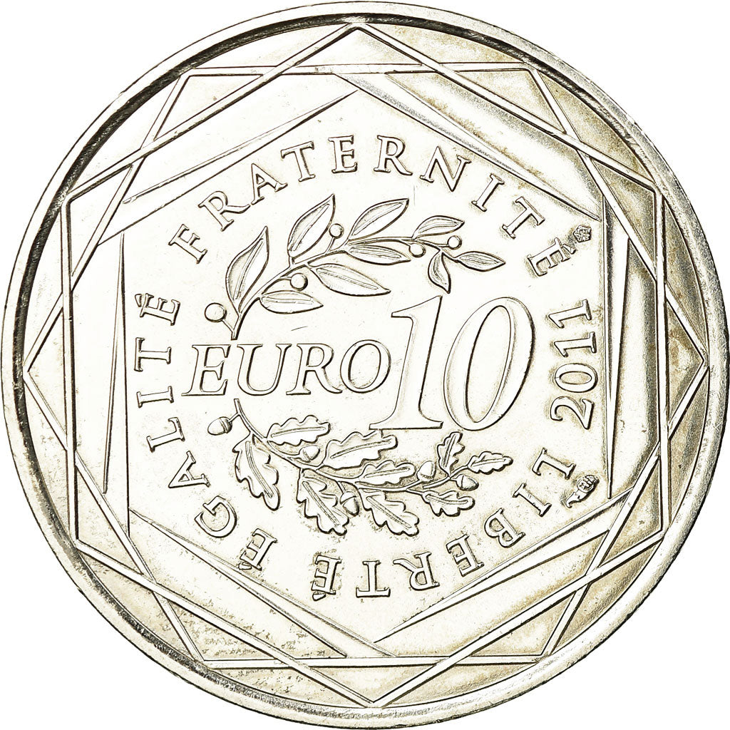 France, 10 Euro, 2011, AU(55-58), Silver, Gadoury:EU450, KM:1745