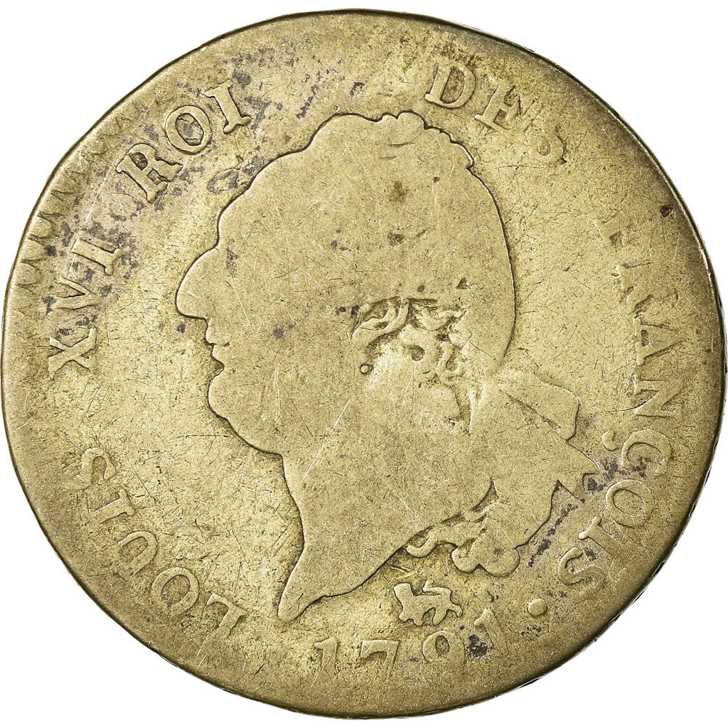 Coin, France, 30 sols françois, 1791, Paris, F(12-15), Silver, KM 606.1