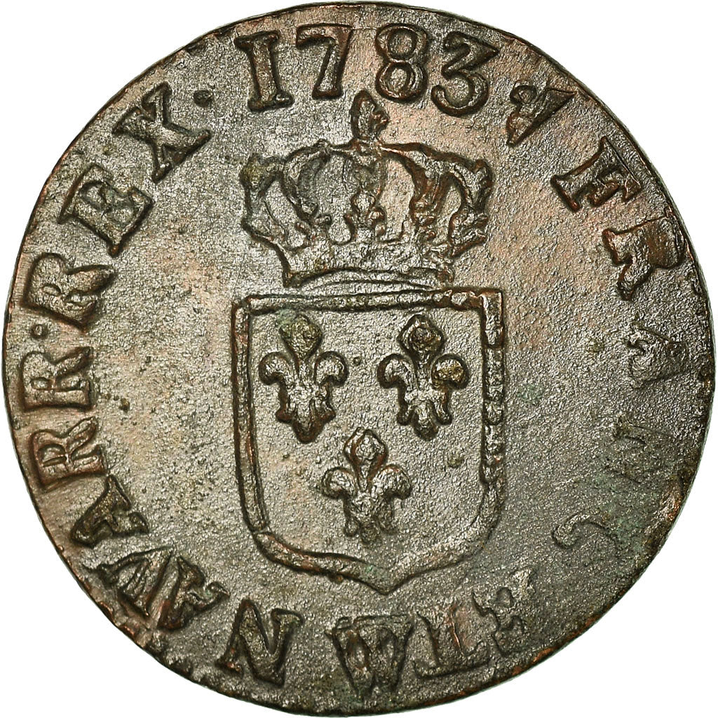Coin, France, Louis XVI, Liard, 1783, Lille, AU(50-53), Copper, KM 585.14