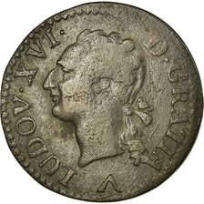 Münze, Frankreich, Louis XVI, Liard, 1781, Lille, S, Kupfer, KM:585.14