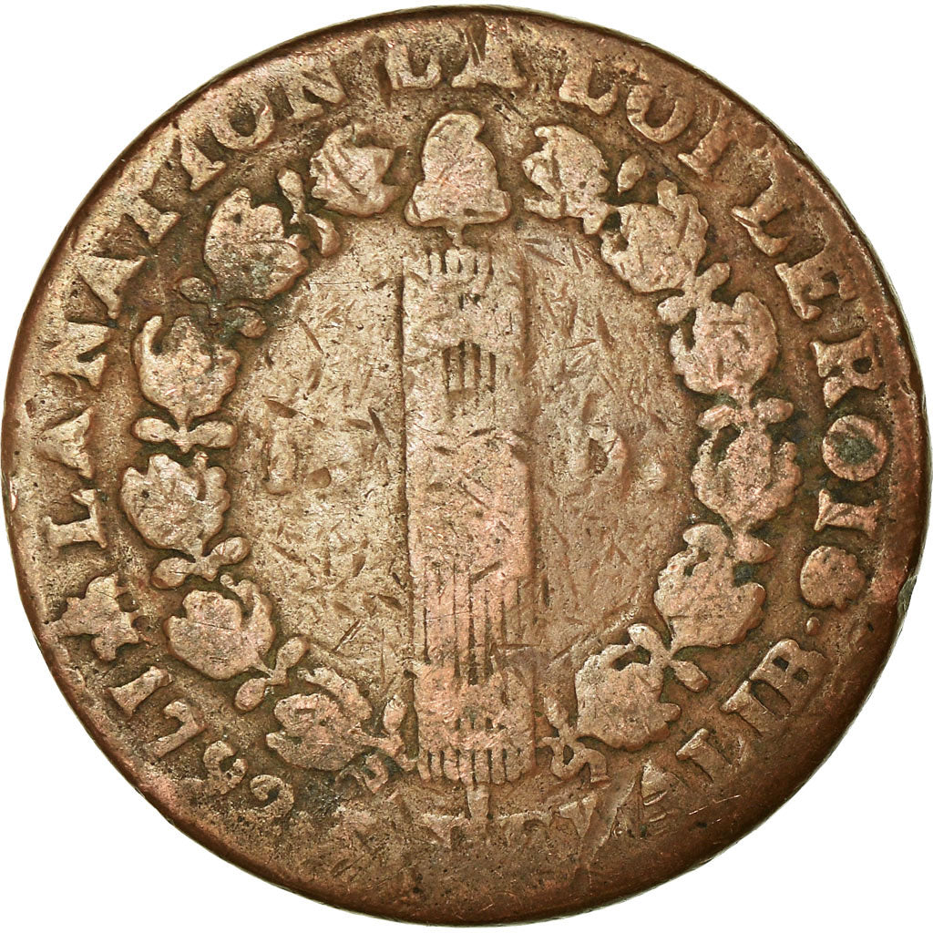 Münze, Frankreich, 12 deniers françois, 1792, Rouen, SGE+, Bronze