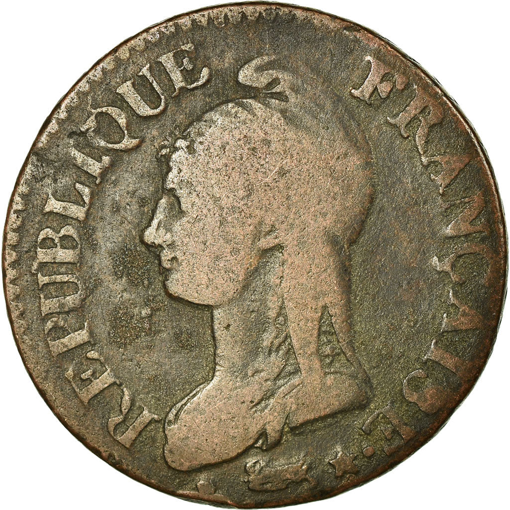 Coin, France, Dupré, 5 Centimes, AN 7, Paris, VF(20-25), Bronze, KM:640.1