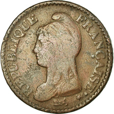 Coin, France, Dupré, Decime, AN 8, Metz, VF(20-25), Bronze, KM:644.2