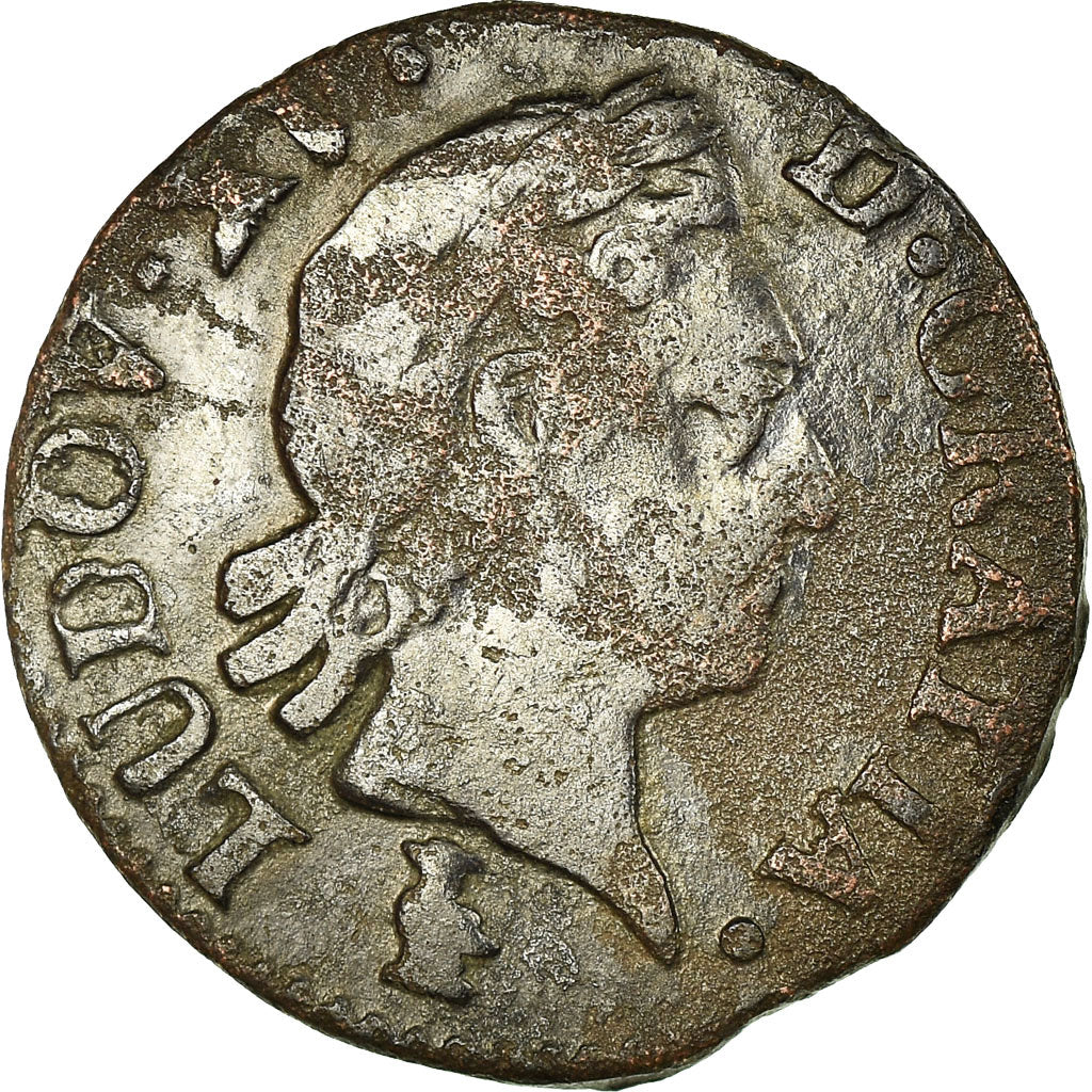 Münze, Frankreich, Louis XV, Liard à la vieille tête, 1772, Troyes, S