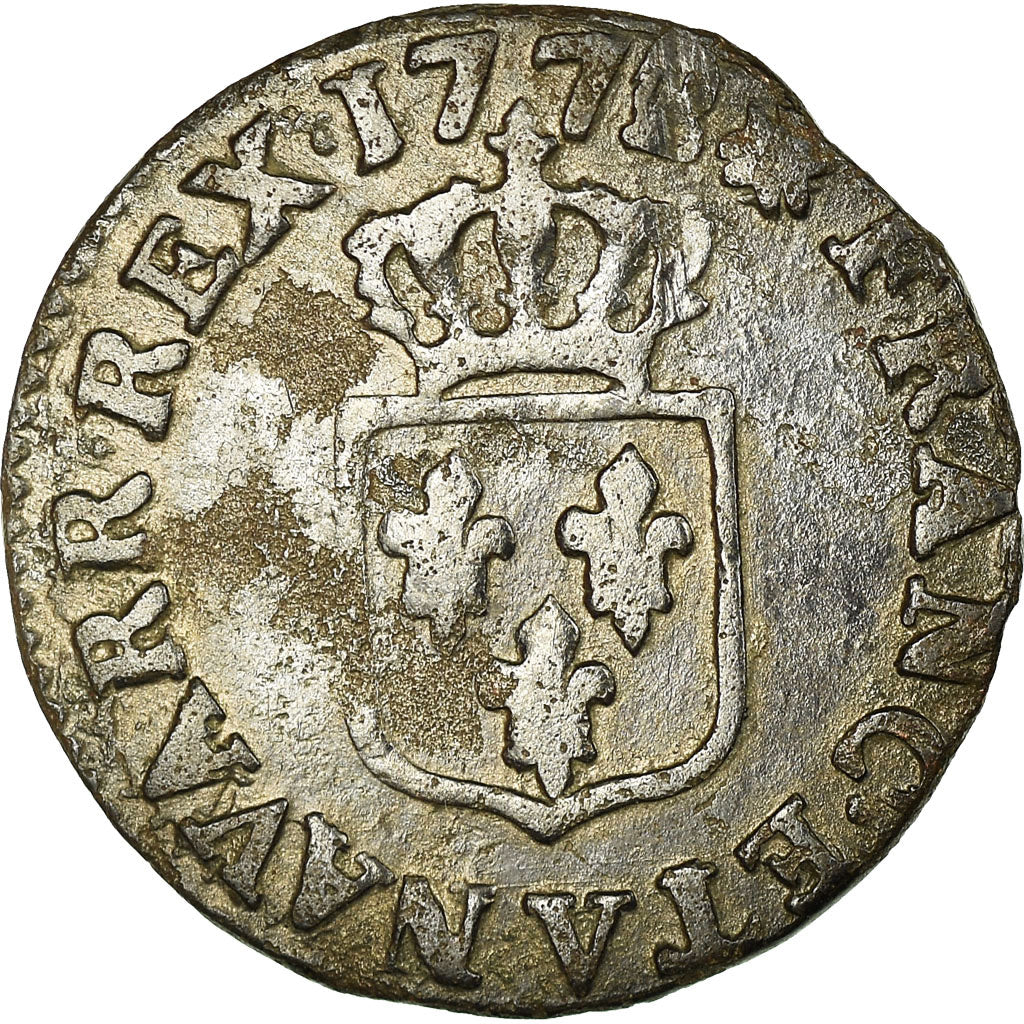 Münze, Frankreich, Louis XV, Liard à la vieille tête, 1772, Troyes, S