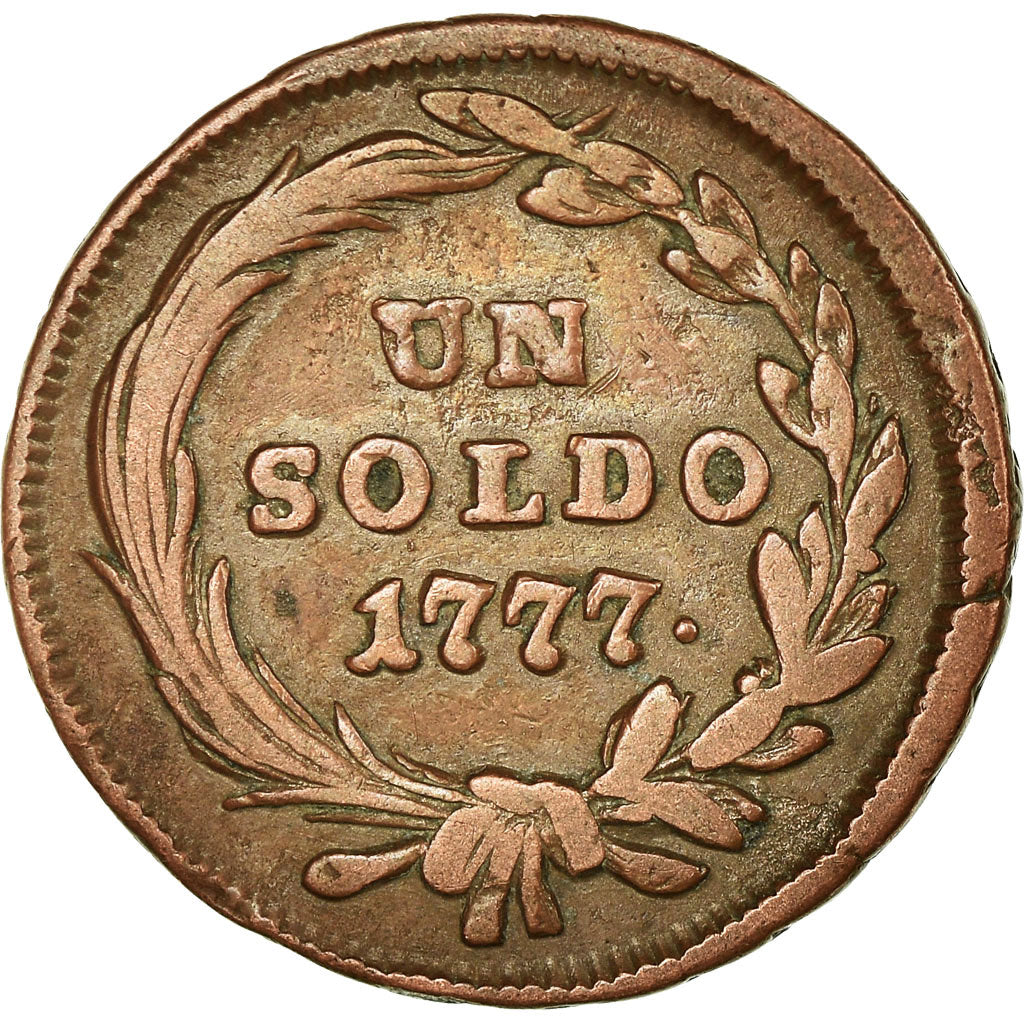Moneda, Estados italianos, MILAN, Maria Theresa, Soldo, 1777, Milan, BC+, Cobre