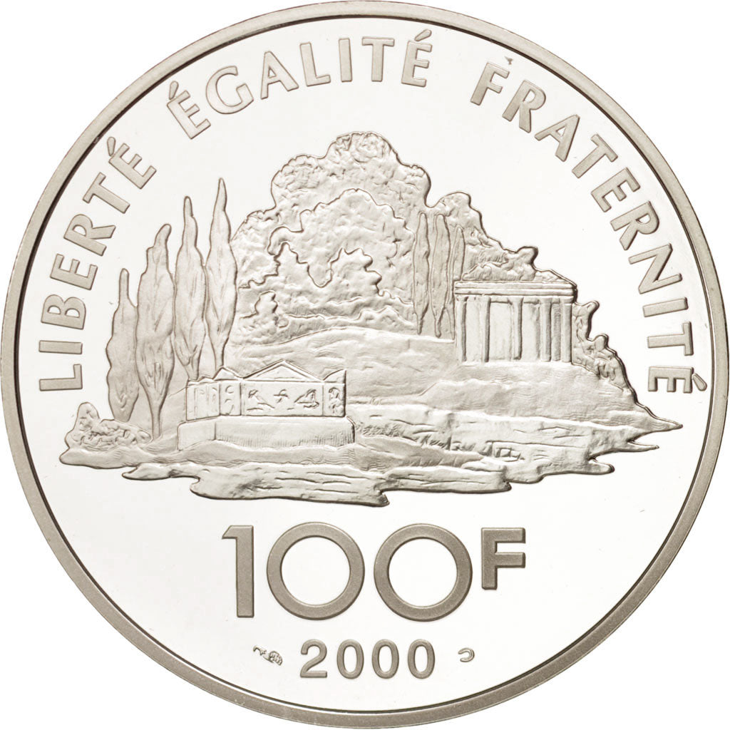 FRANCE, 100 Francs, 2000, Paris, KM #1980, MS(65-70), Silver, Gadoury #C246,...