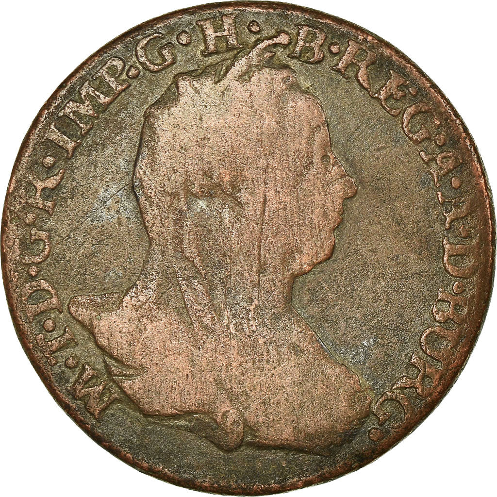 Coin, AUSTRIAN NETHERLANDS, Maria Theresa, 2 Liards, 1777, Brussels, F(12-15)