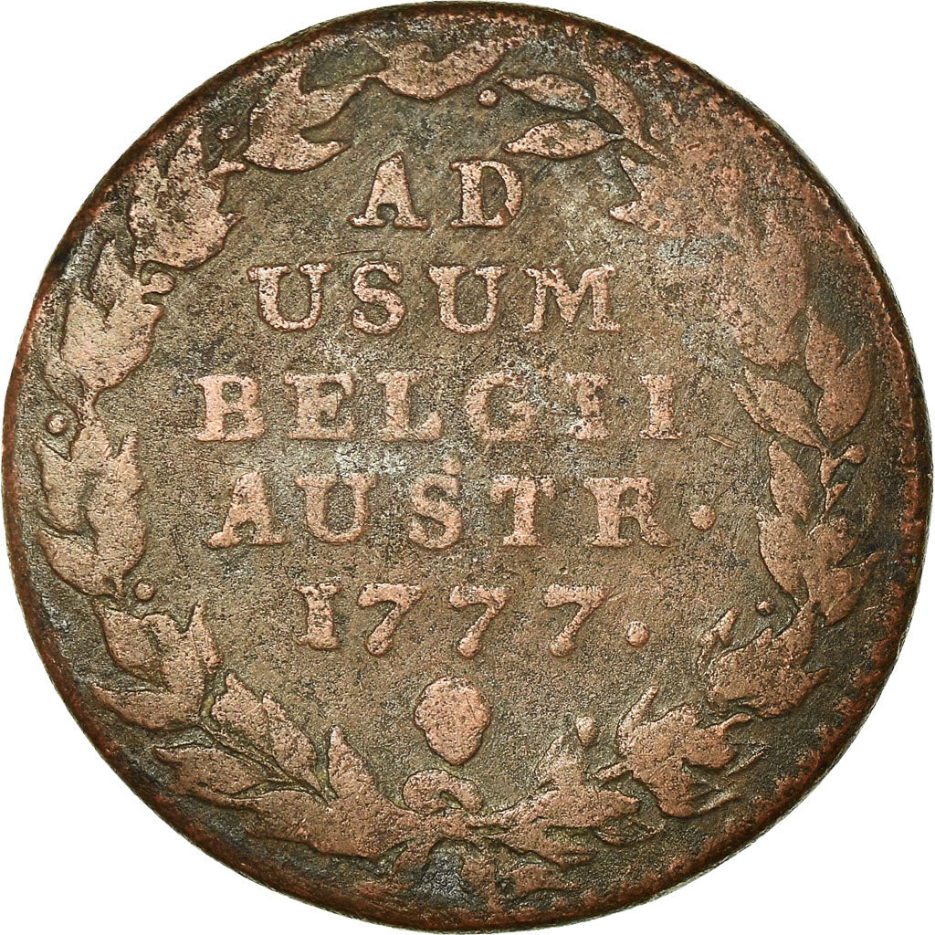 Coin, AUSTRIAN NETHERLANDS, Maria Theresa, 2 Liards, 1777, Brussels, F(12-15)