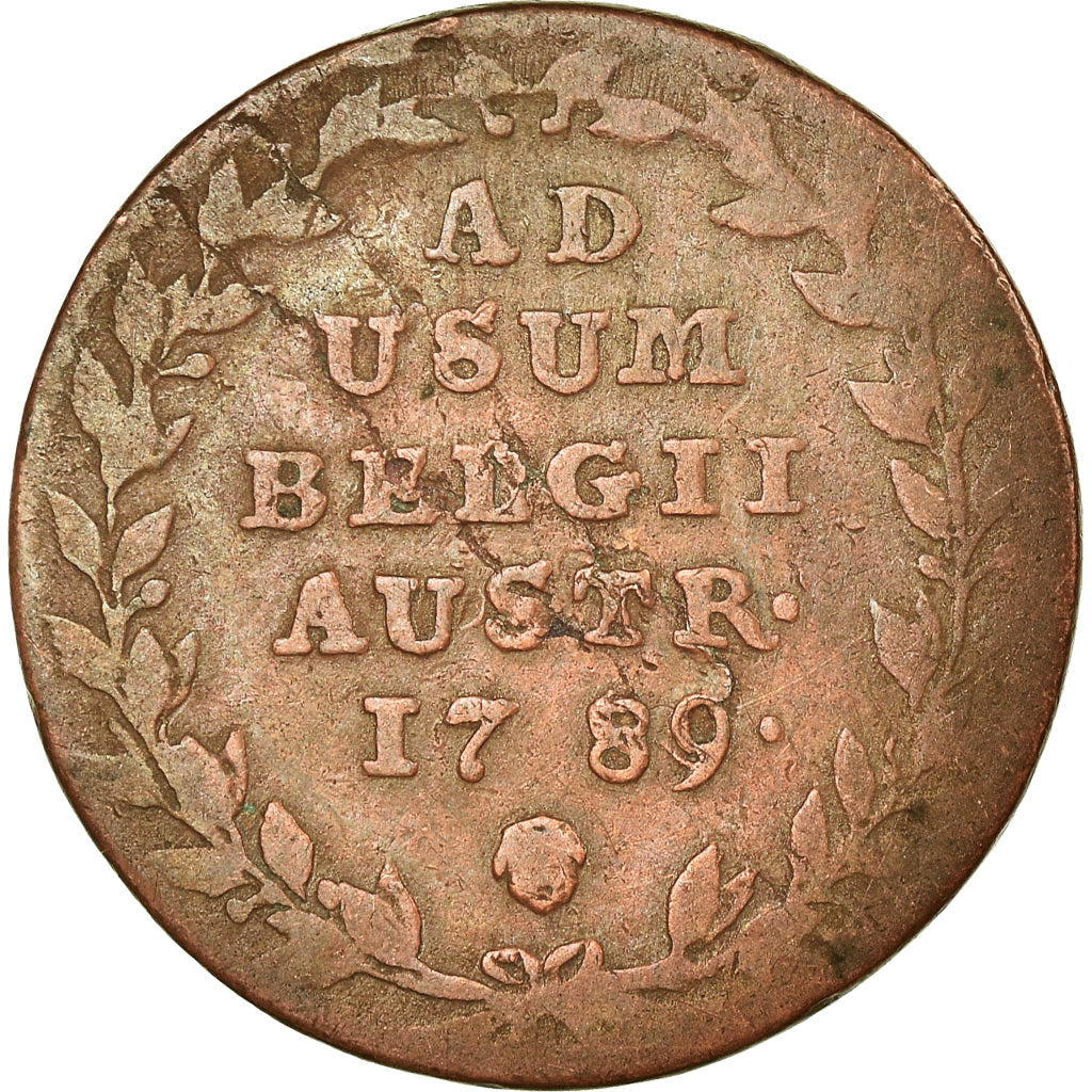 Moneda,PAÍSES BAJOS AUSTRIACOS,Joseph II,2 Liards,1789,Brussels,BC+