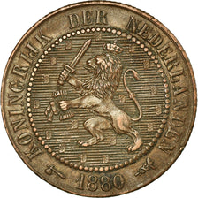 Coin, Netherlands, William III, 2-1/2 Cent, 1880, EF(40-45), Bronze, KM:108.1