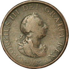 Coin, Great Britain, George III, 1/2 Penny, 1799, VF(20-25), Copper, KM:647