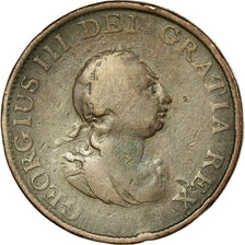 Coin, Great Britain, George III, 1/2 Penny, 1799, VF(20-25), Copper, KM:647