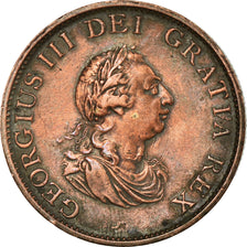 Coin, Great Britain, George III, 1/2 Penny, 1799, EF(40-45), Copper, KM:647
