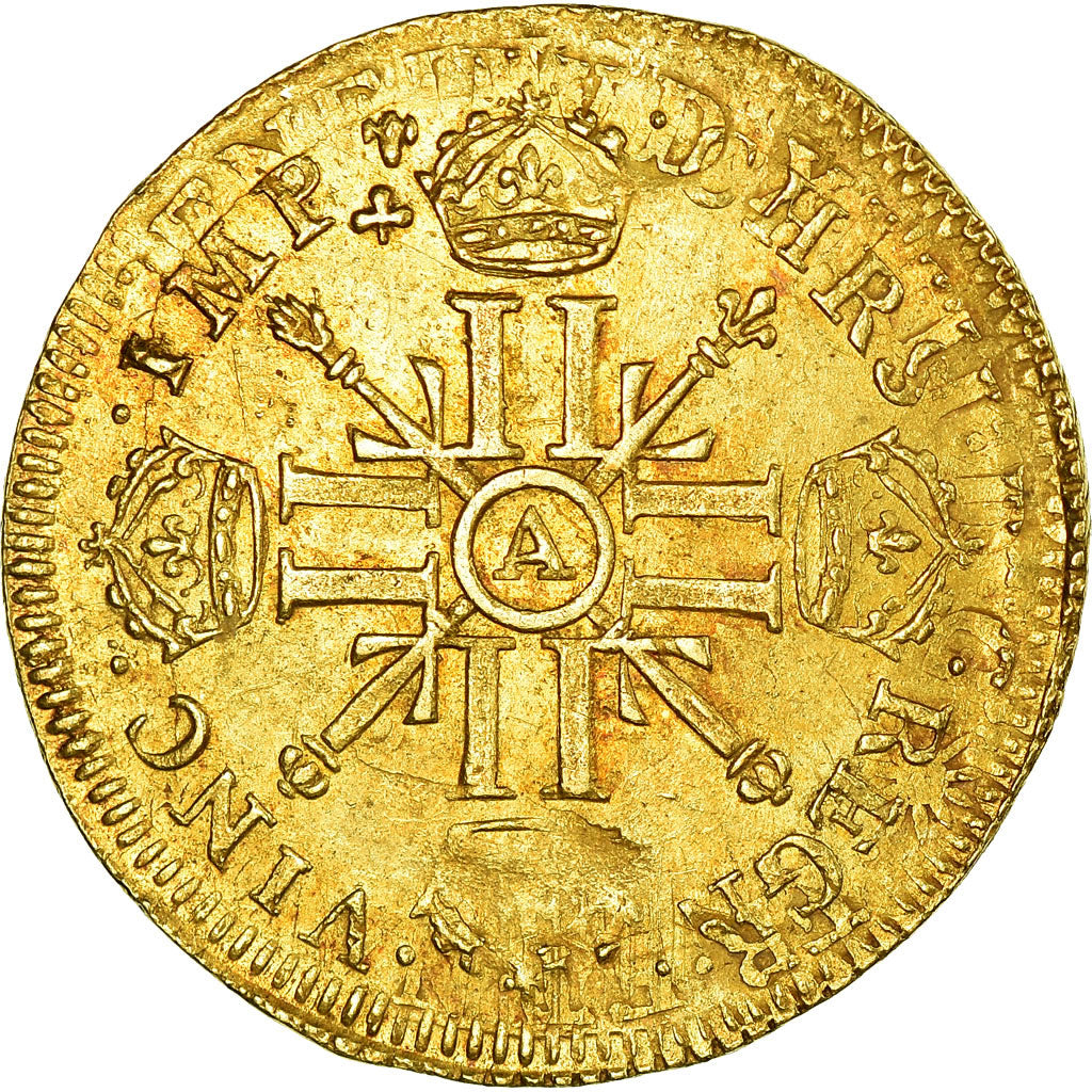 Coin,France,Louis XIV,Louis d'or aux 8 L et aux insignes,1701,Paris,AU(50-53)
