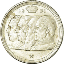 Coin, Belgium, 100 Francs, 100 Frank, 1951, AU(50-53), Silver, KM:139.1