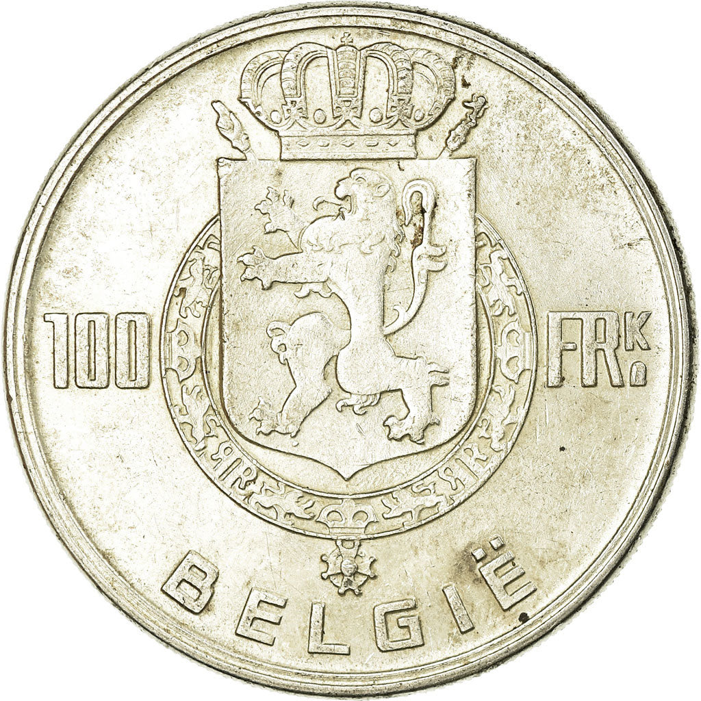 Coin, Belgium, 100 Francs, 100 Frank, 1951, AU(50-53), Silver, KM:139.1