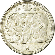 Coin, Belgium, 100 Francs, 100 Frank, 1951, EF(40-45), Silver, KM:139.1