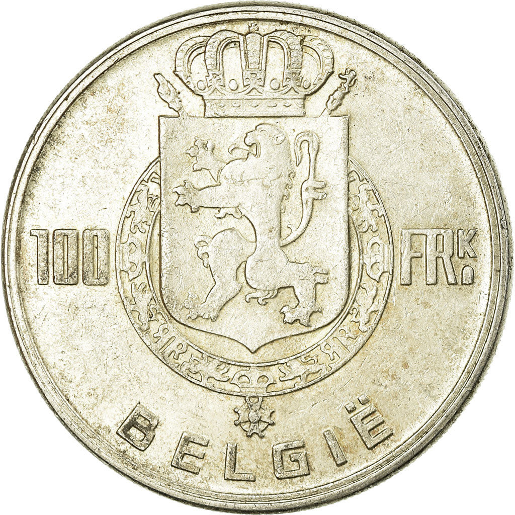 Coin, Belgium, 100 Francs, 100 Frank, 1951, EF(40-45), Silver, KM:139.1